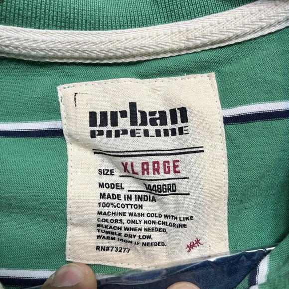 Urban Pipeline Men Striped Polo Shirt Sz XL Preppy Skater - Picture 2 of 5